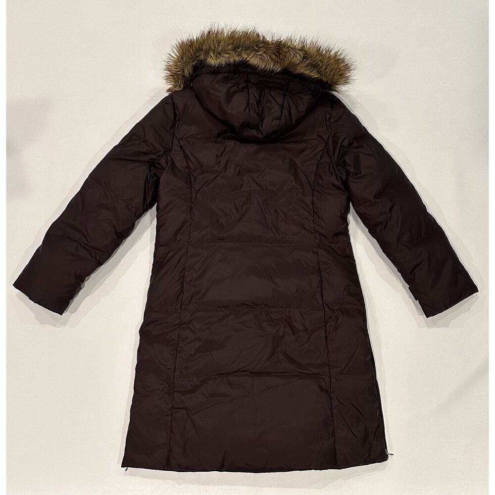 Michael Kors Women’s M Down Puffer Parka Winter Coat Hood With Fur Trim Brown - Picture 9 of 16